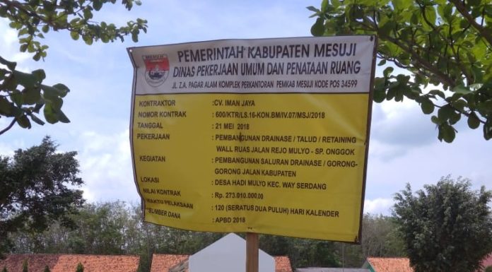 Ketua PWI Kabupaten Mesuji Diduga Kuat Main Proyek