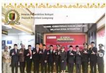 Anggota Komisi I DPRD Lampung, Mohammad Reza Berawi, SH., MH menghadiri acara Peringatan Hari Pengayoman ke-80 dalam rangka HUT Kementerian Hukum Republik Indonesia