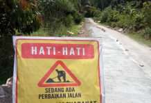 Miris, 10 Tahun Tak Tersentuh Pembangunan Era Dendi, Warga Margodadi, Kec. Way Lima Cor Jalan Secara Swadaya